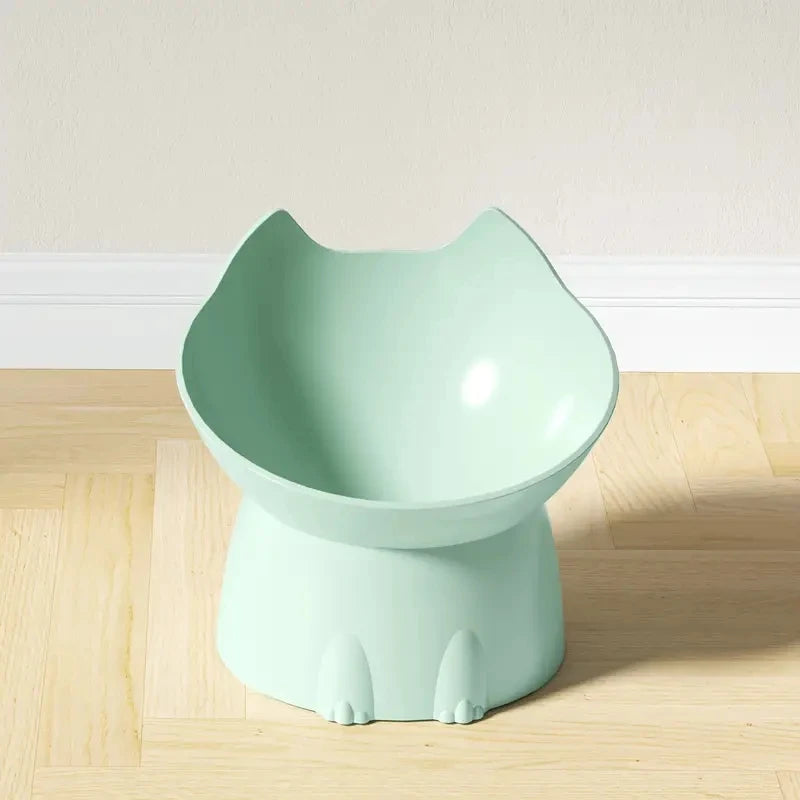 Elevated Cat Bowl – Anti-Slip Raised Pet Feeding Bowl with Tilted Design