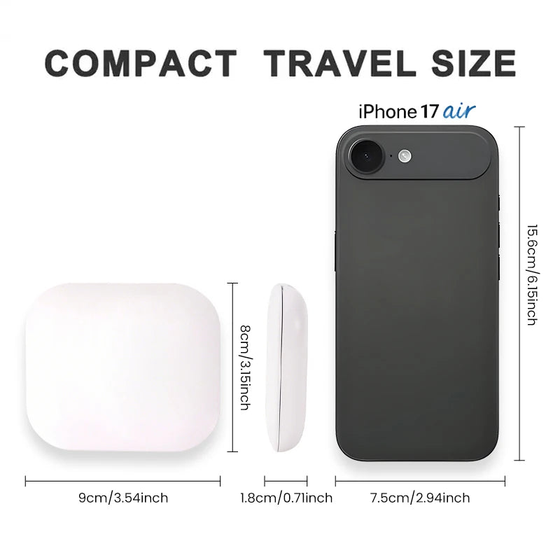 LED Compact Makeup Mirror with Lights – Portable Folding Travel Mirror