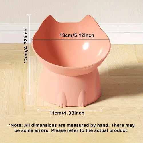 Elevated Cat Bowl – Anti-Slip Raised Pet Feeding Bowl with Tilted Design