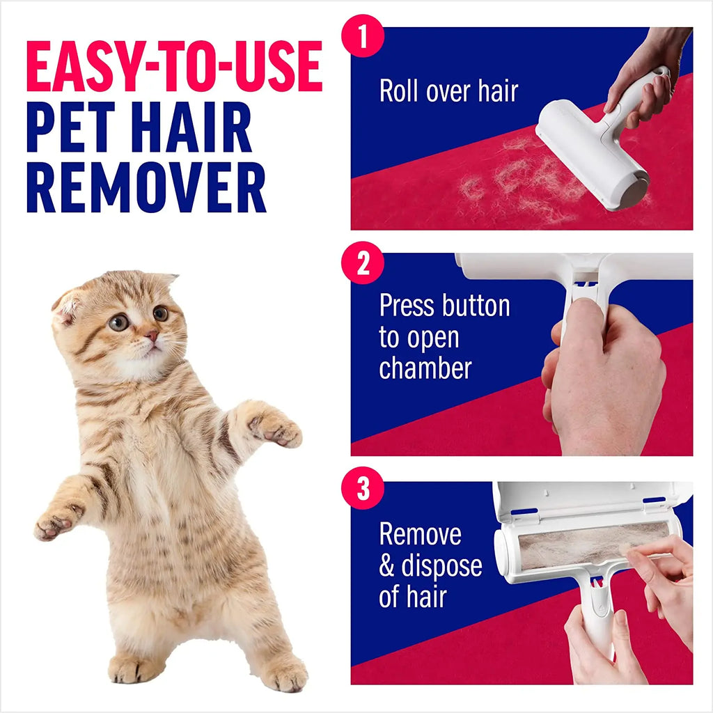 Self-Cleaning Pet Hair Remover Roller – Reusable Lint & Fur Remover for Dogs and Cats